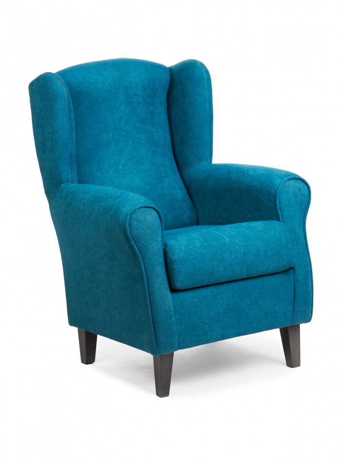sillón azul patas negro