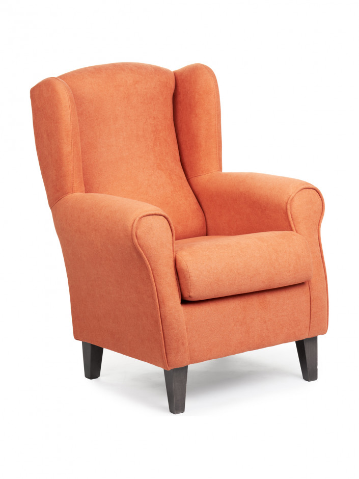 sillón naranja patas negro