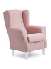 sillón rosa patas blanco